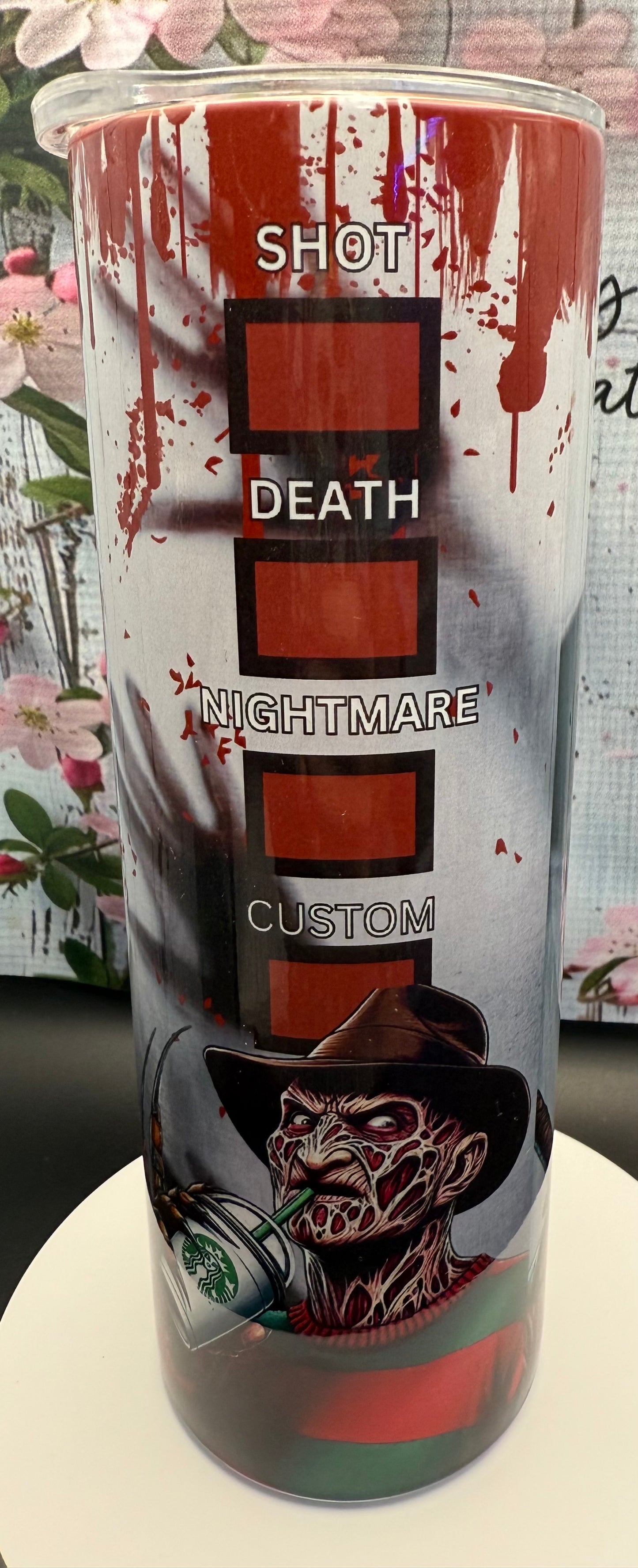 20 oz Stainless Steel Tumbler - Scary Starbucks