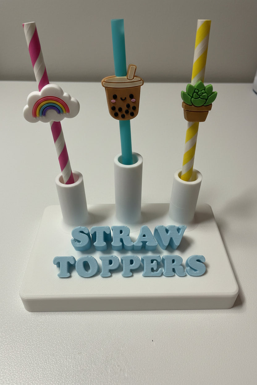 Live Claim - 3 Hole Straw Topper Stand w/ Words