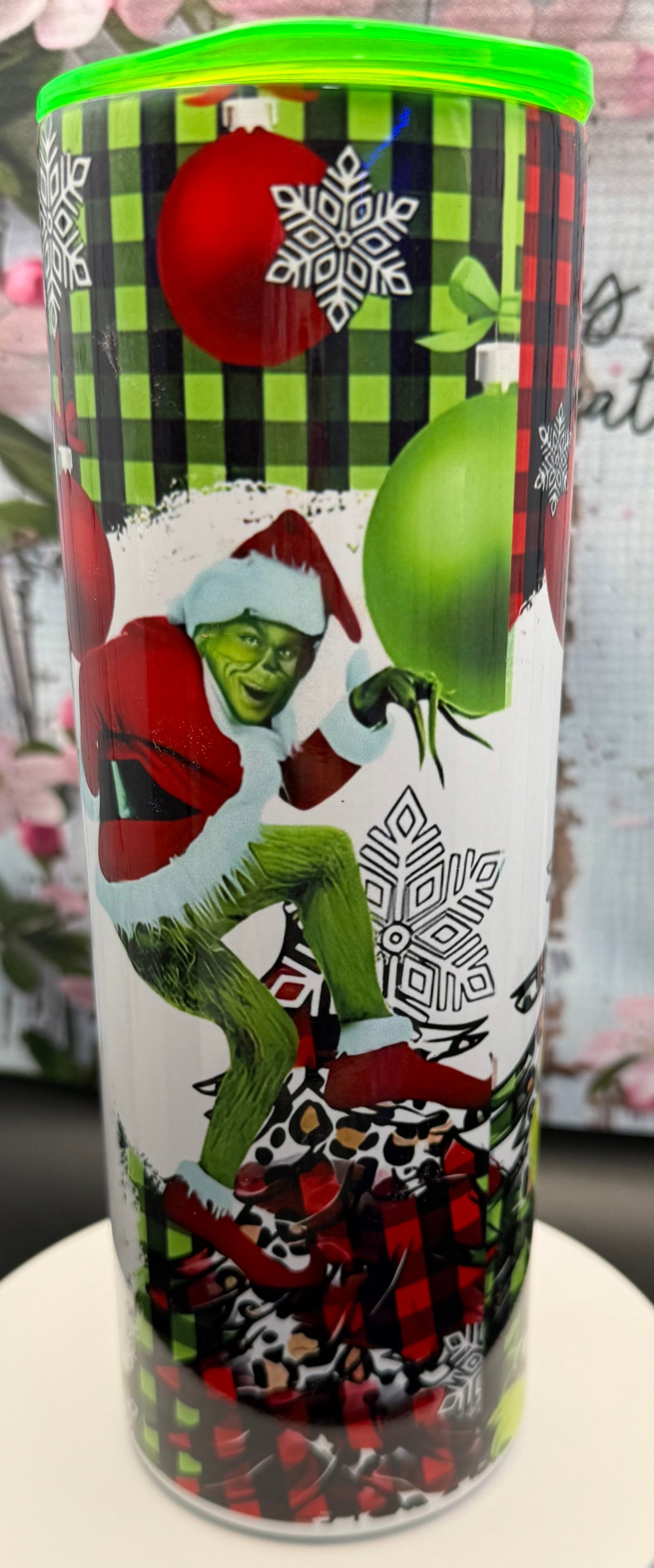 20 oz Stainless Steel Tumbler - Grinch