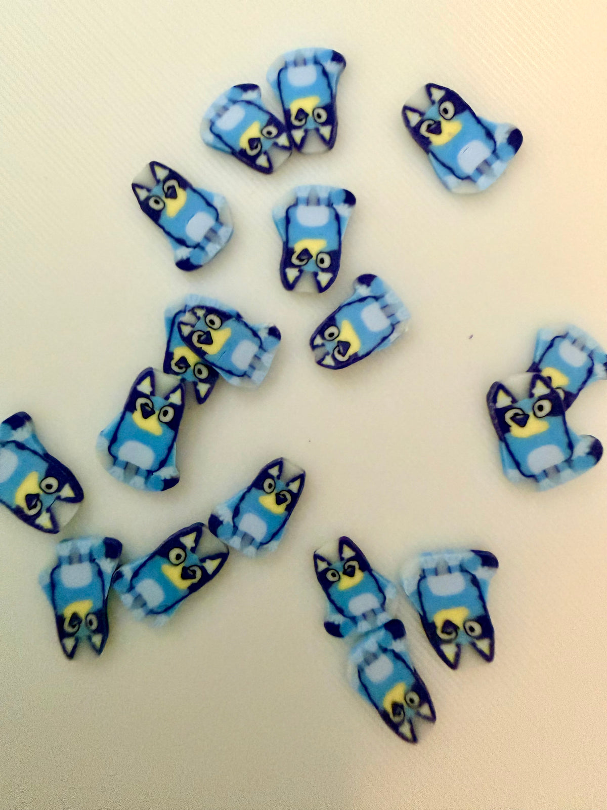 Blue Dog Polymer Clay Pieces