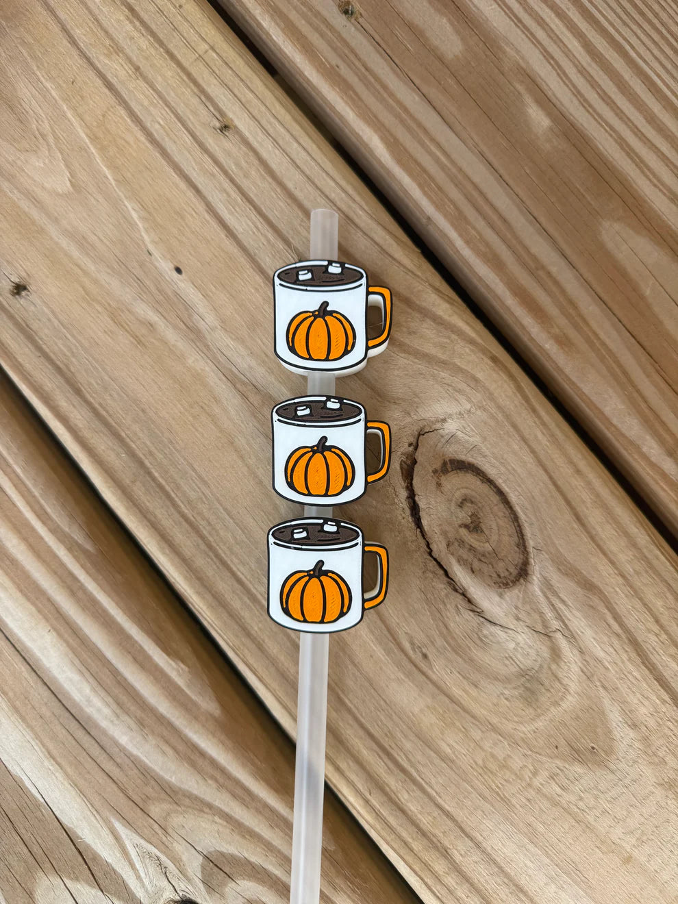 Pumpkin Spice Mug - 3D Straw Topper
