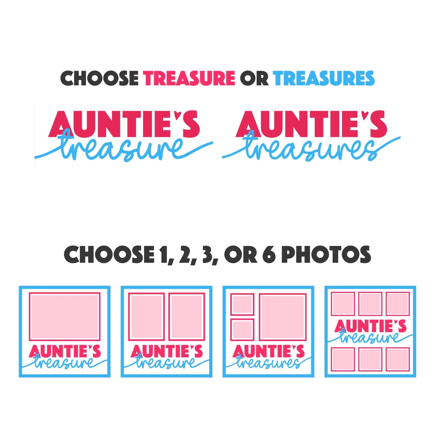 Auntie's Treasures Picture Frame Layered 8x8 Shadow Box