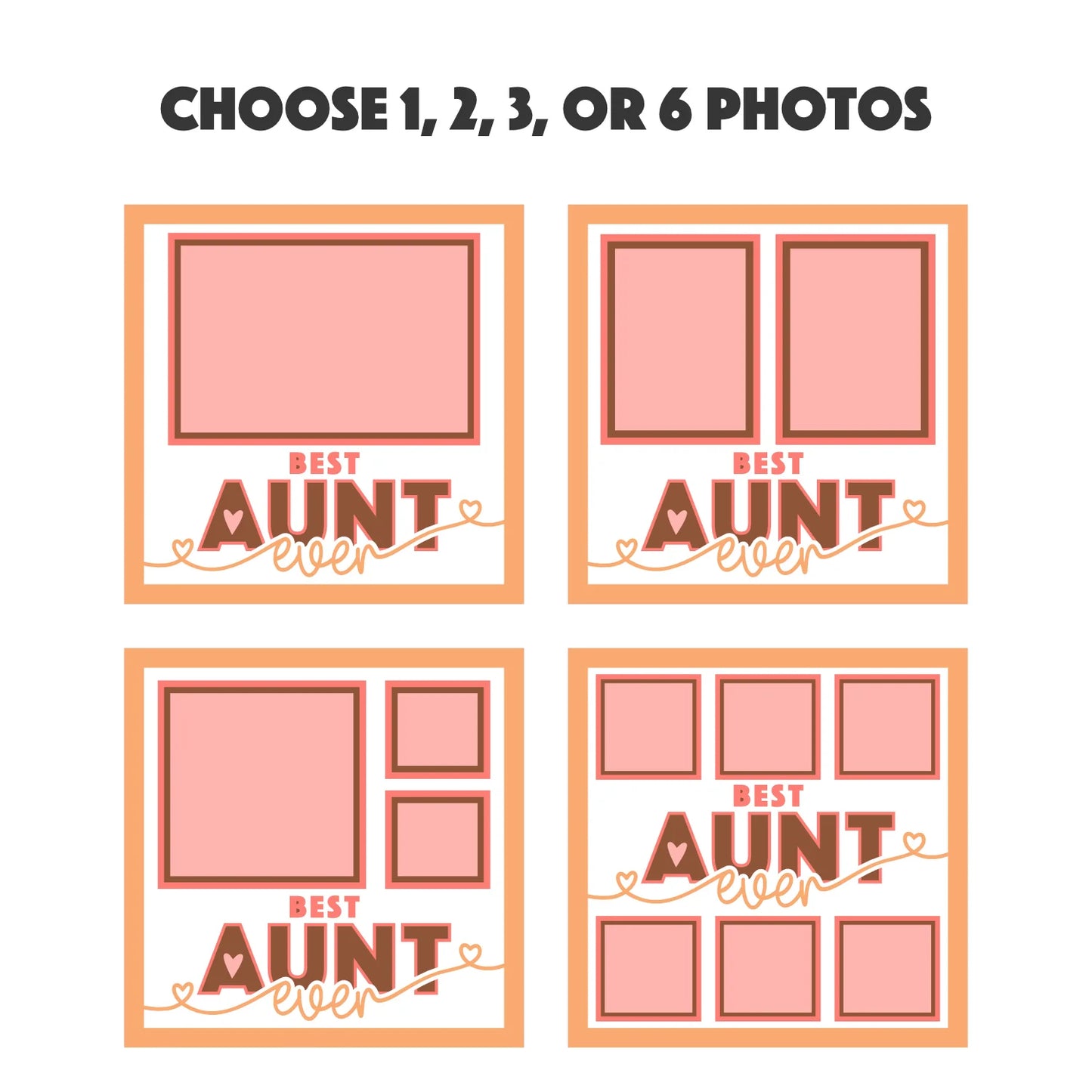 Best Aunt Ever Picture Frame Layered 8x8 Shadow Box