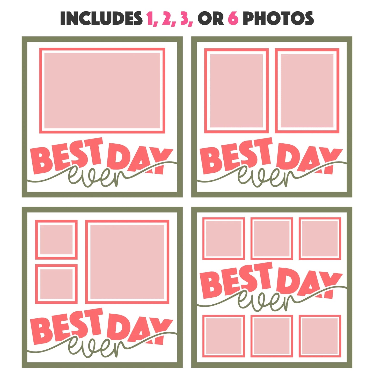 Best Day Ever Picture Frame Layered 8x8 Shadow Box