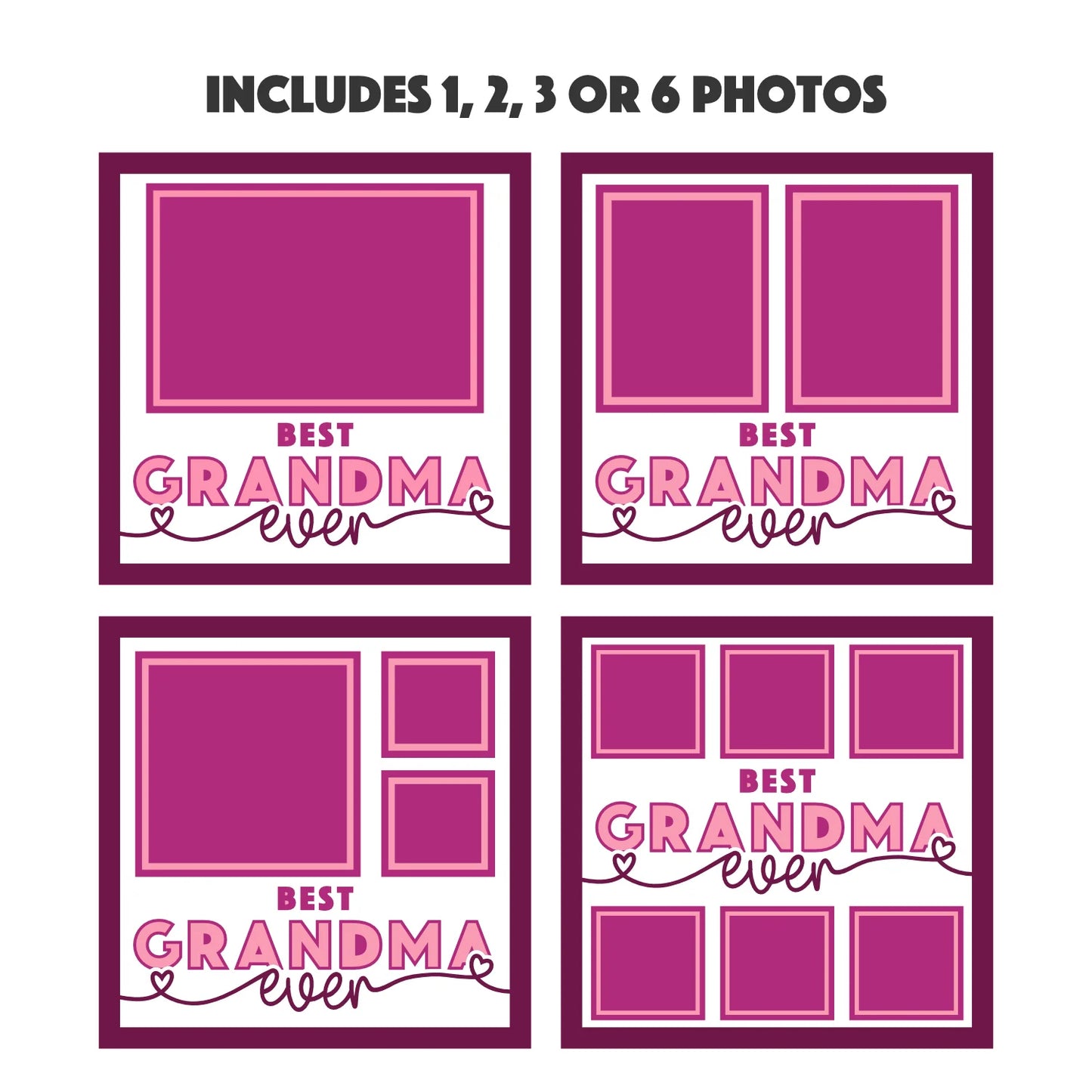 Best Grandma Ever Picture Frame Layered 8x8 Shadow Box