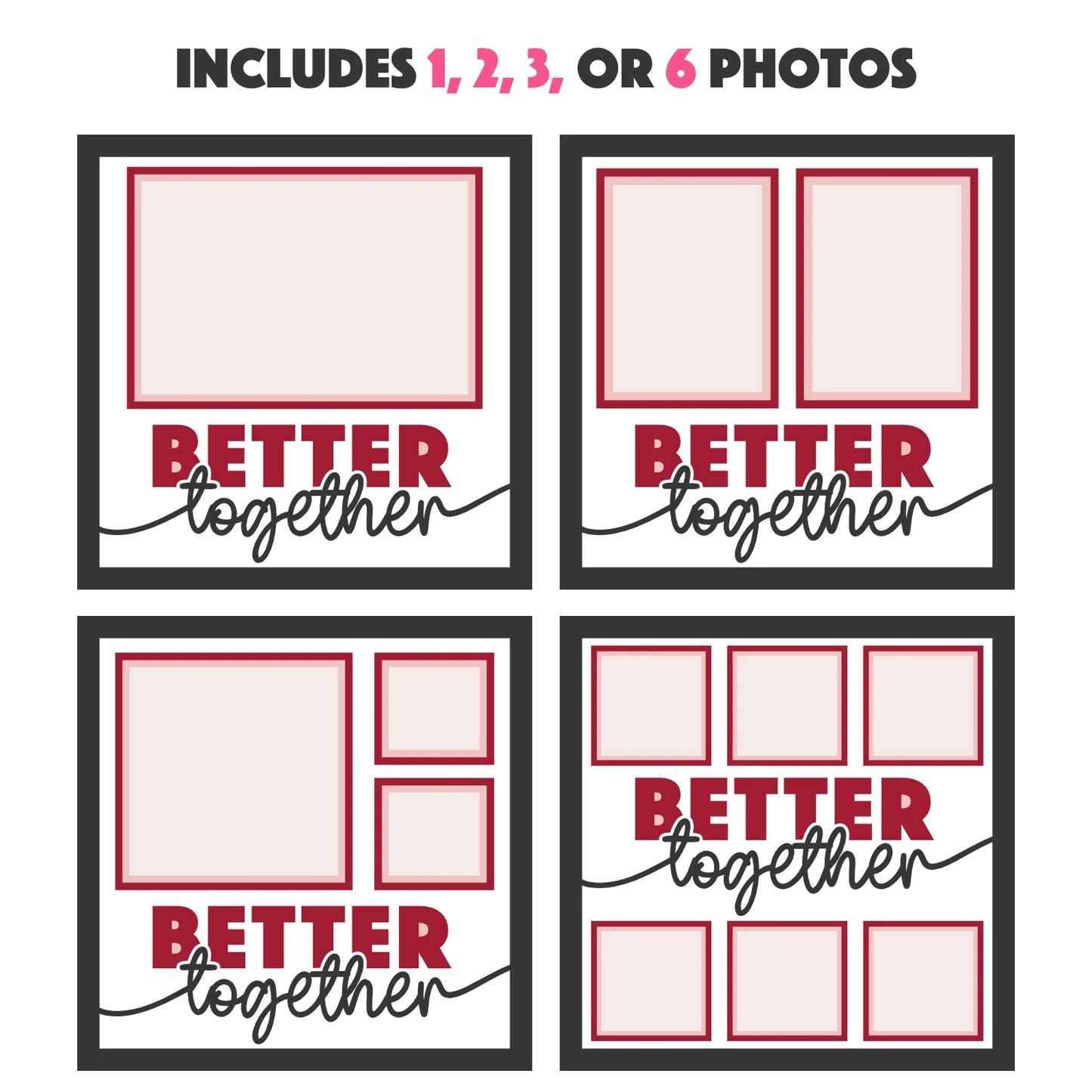 Best Together Couple Picture Frame Layered 8x8 Shadow Box