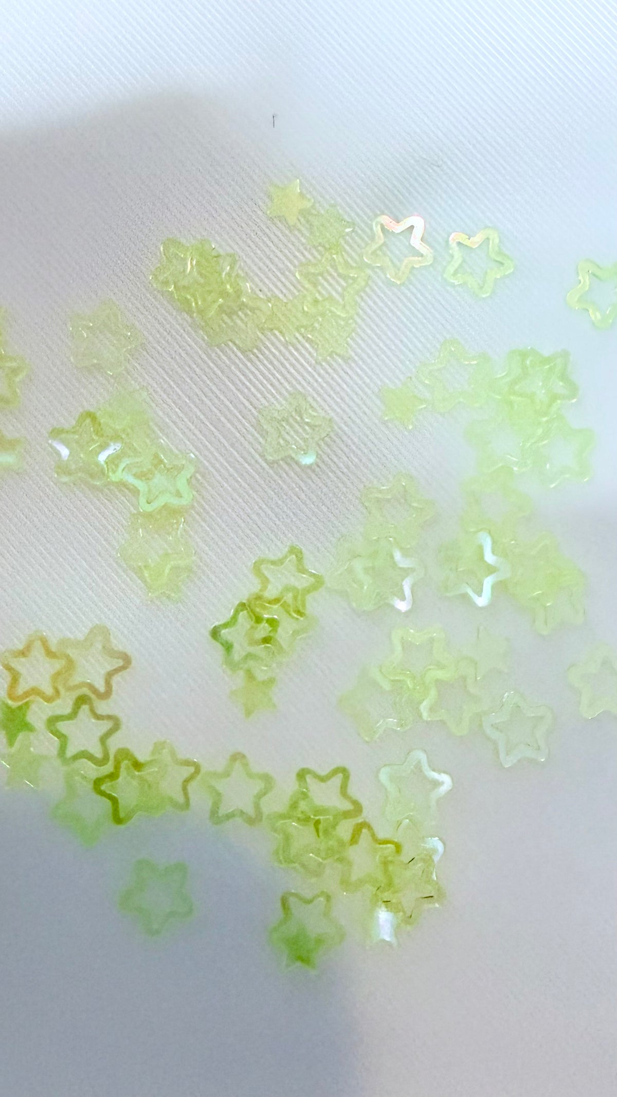 Yellow Glitter PVC Star Polymer Clay Pieces
