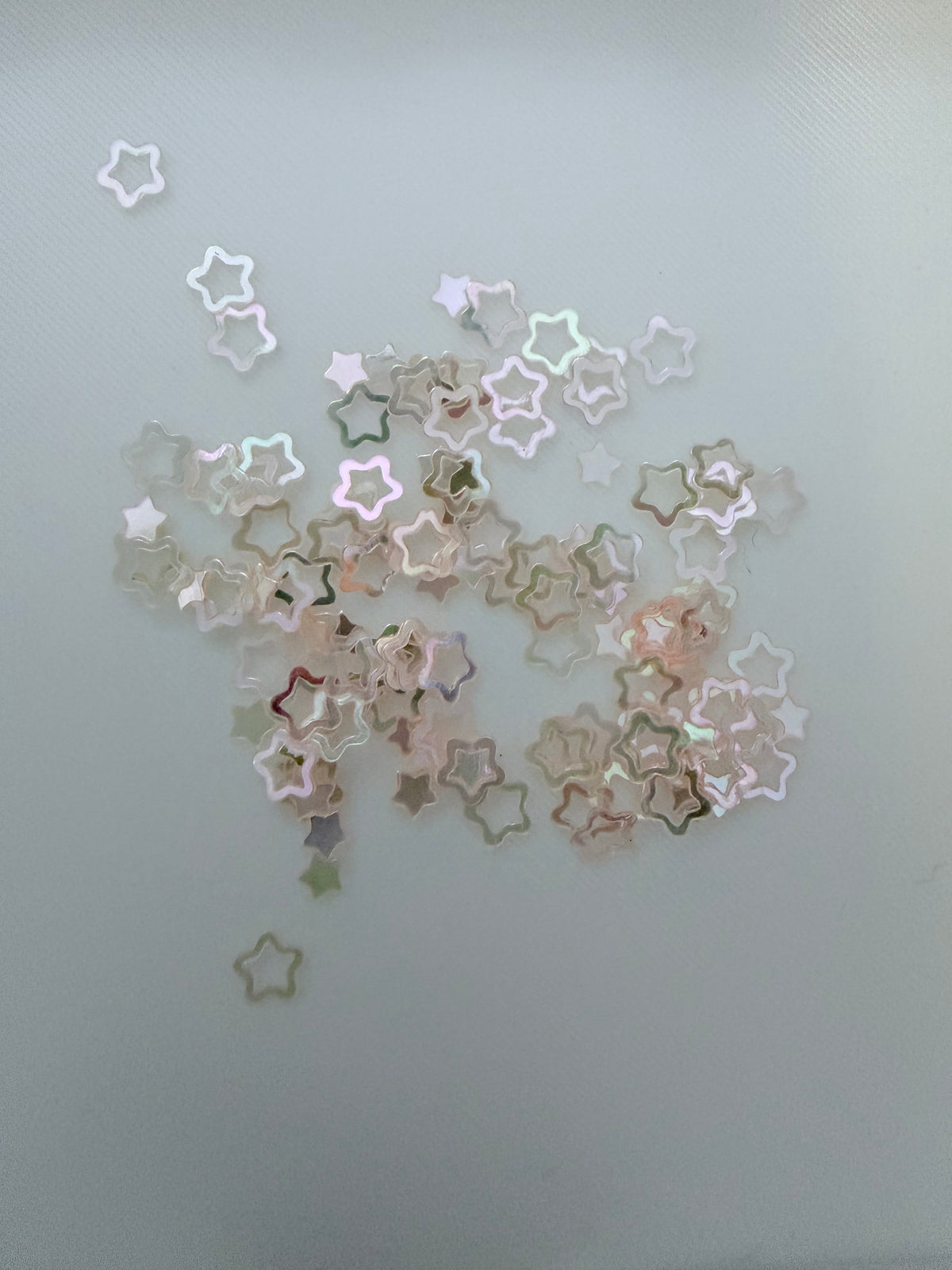 Peach Glitter PVC Star Polymer Clay Pieces