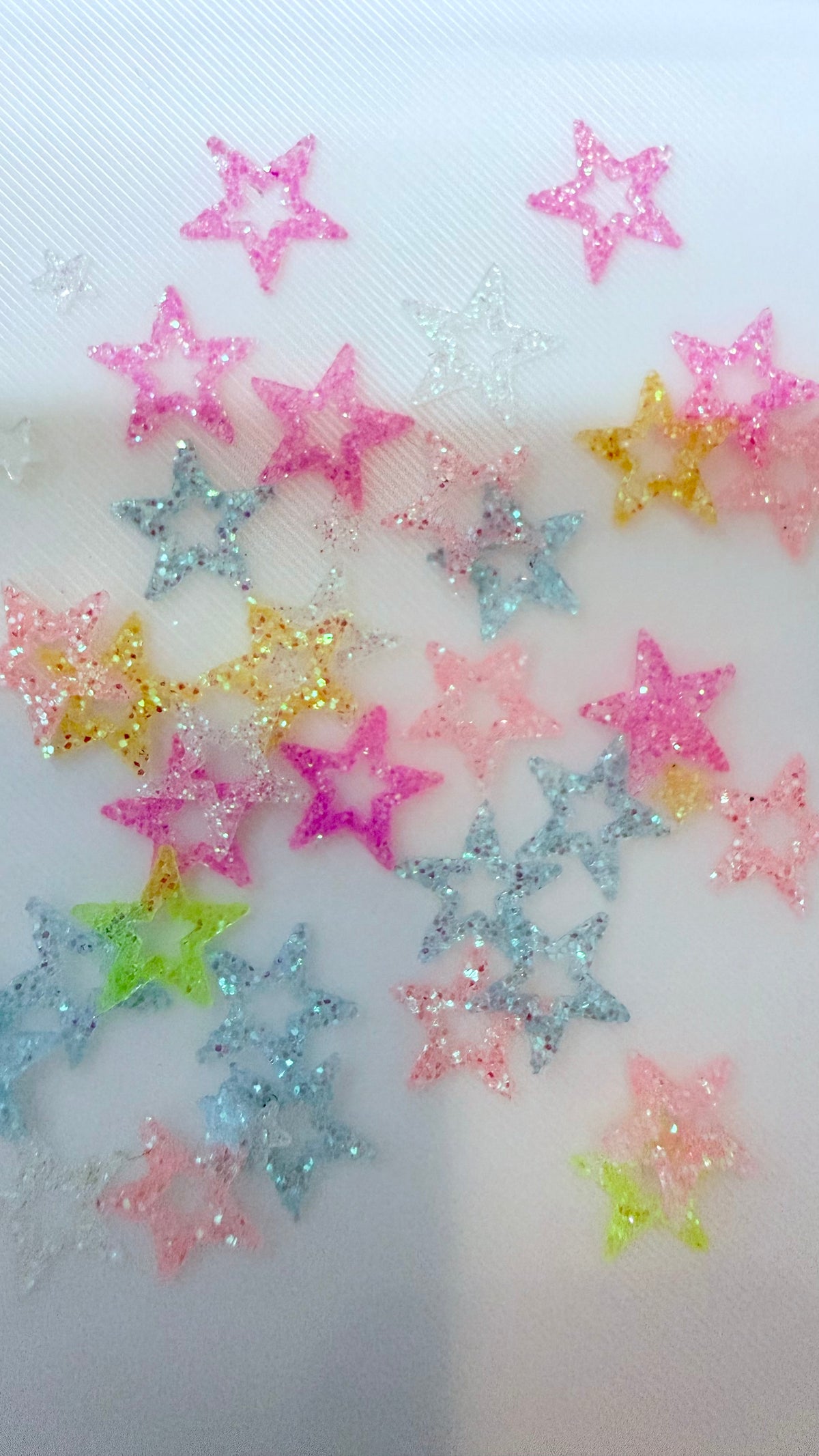 Multi Glitter PVC Star Polymer Clay Pieces