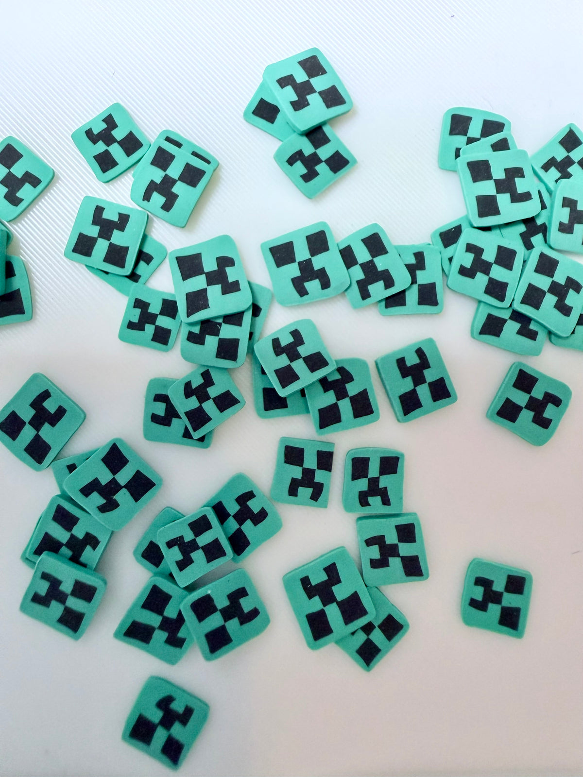 Creeper Polymer Clay Pieces