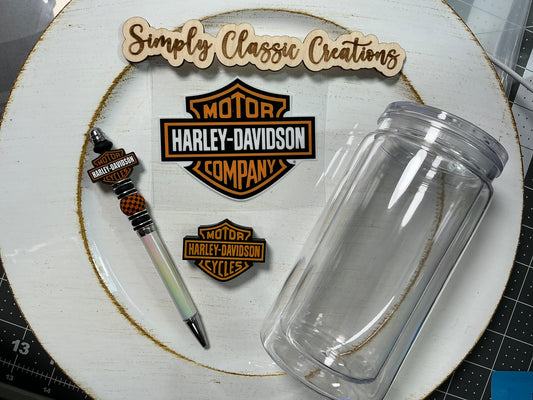 16 oz Acrylic Tumblers with Pen & Keychain Set – Harley Davidson