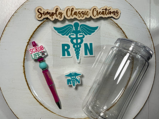 16 oz Acrylic Tumblers with Pen & Keychain Set – RN Scrub Life