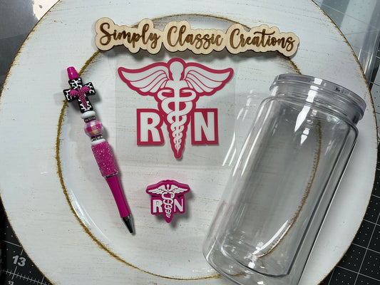 16 oz Acrylic Tumblers with Pen & Keychain Set – RN Nurse