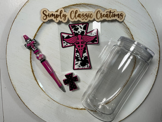 16 oz Acrylic Tumblers with Pen & Keychain Set - Medical