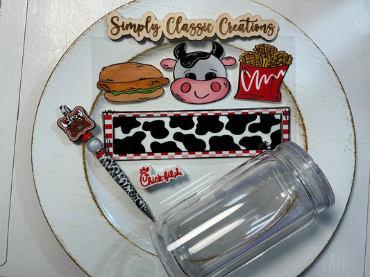 16 oz Acrylic Tumblers with Pen & Keychain Set - Chick-fil-a