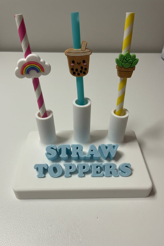 Live Claim -  3 Hole Straw Topper Stand w/ Words