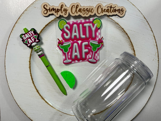 16 oz Acrylic Tumblers with Pen & Keychain Set - Salty AF