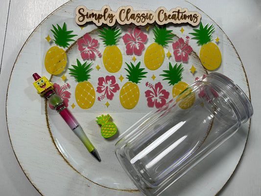 16 oz Acrylic Tumblers with Pen & Keychain Set - Sponge Bob
