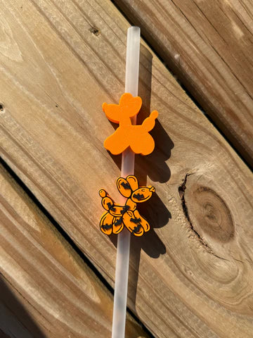 Batty Ballon Dog - 3D Straw Topper