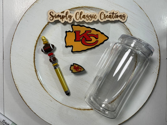 16 oz Acrylic Tumblers with Pen & Keychain Set - Kansas City Chiefs